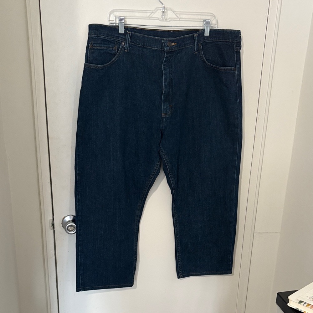Wrangler Men's Dark Blue Relaxed Jeans